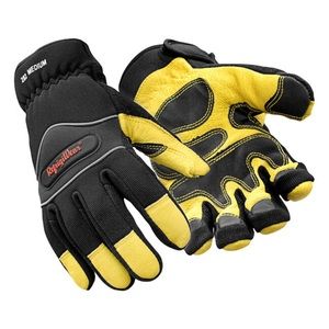 RefrigiWear Gold and Black Insulated Abrasion Gloves for Xtreme Cold - MEDIUM